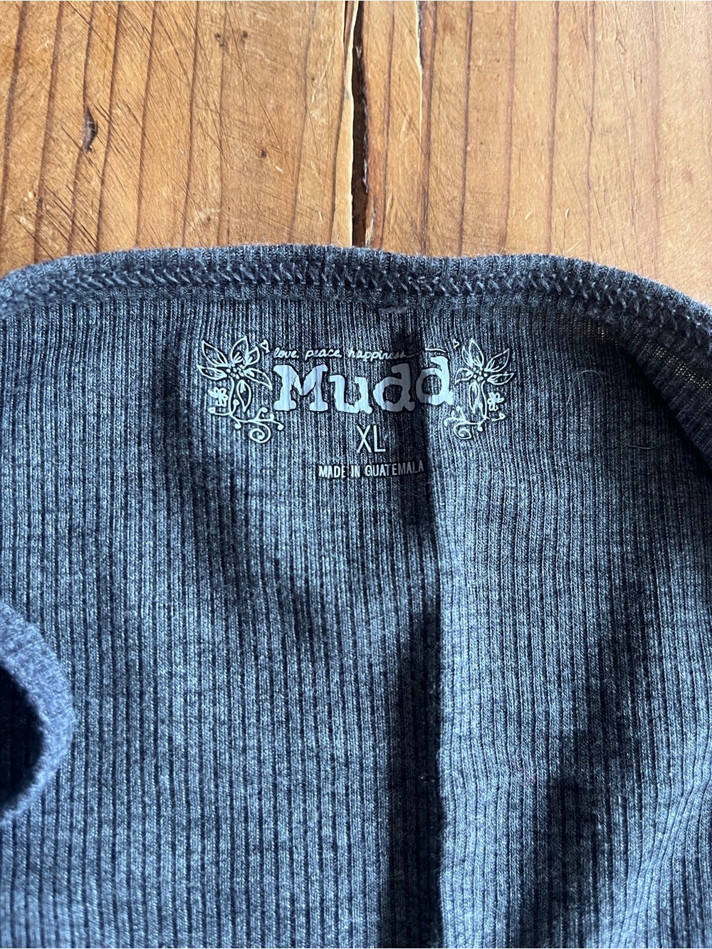 Mudd Ribbed Tank Top - Charcoal Gray - Picture 3 of 3